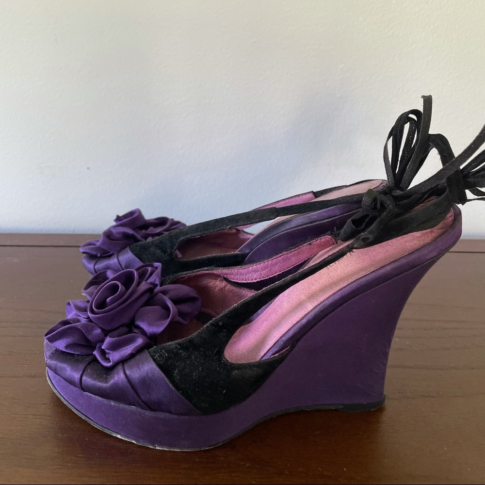 BILLIANI Vintage shoes Size 7,5 Colour purple